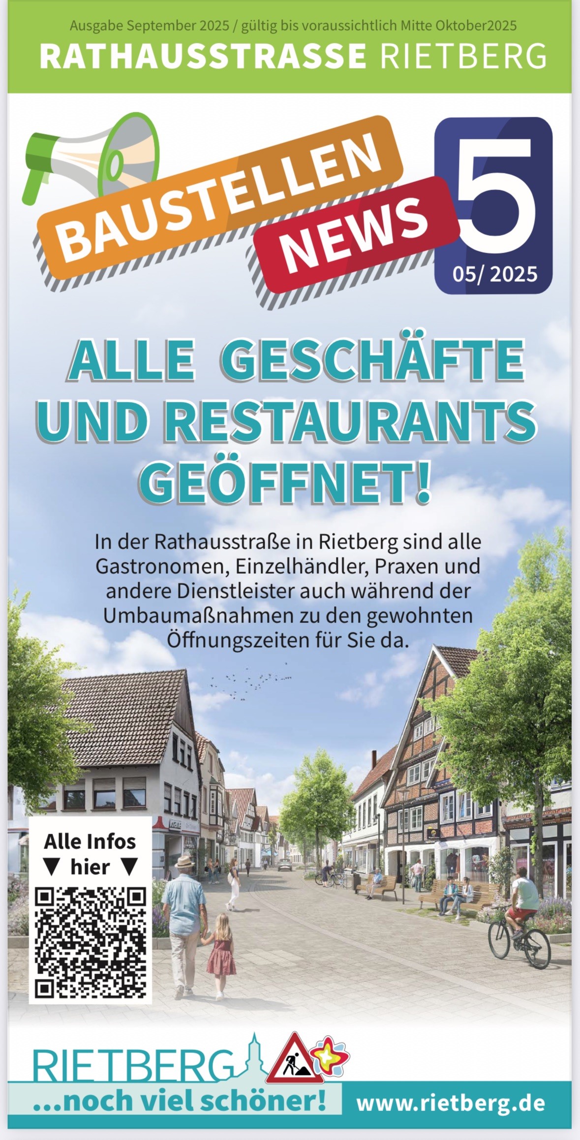 Deckblatt der Baustellennews Nummer 5.